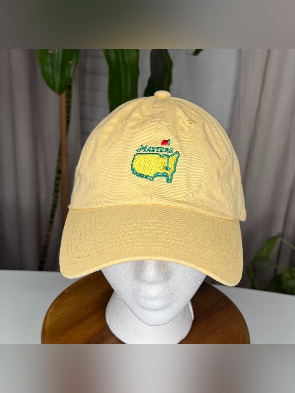 American Needle Masters Butter Yellow Golf Hat Cotton Embroidered Logo Unisex